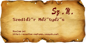 Szedlár Mátyás névjegykártya